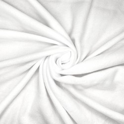 Ткань Флис Односторонний 130 гр/м2, цвет Белый (на отрез)  в Кирове